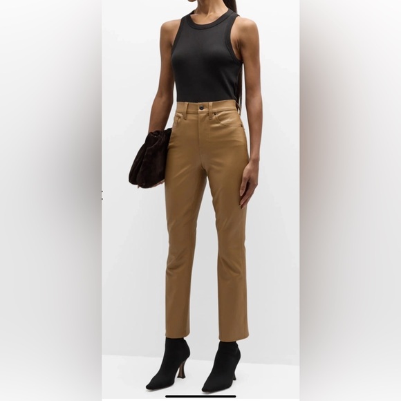 Veronica Beard Pants - Veronica Beard Camel Leather Pants 31